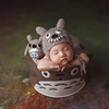 宝沃儿童摄影道具帽子玩偶龙猫造型新生儿百天宝宝影楼照相套装
