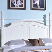 木床金开檀木美式床1.8米双人f床，欧式床白色箱放漆高丝储