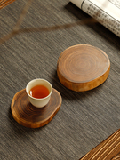 创意实木茶杯垫复古酸枝木茶托家用隔热餐垫防烫茶垫子手工茶壶垫