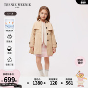 TeenieWeenie Kids小熊童装24春季女童三防英伦风风衣外套