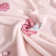 冬季加厚毛绒绒(毛绒绒)床单，单件牛奶水晶珊瑚，法莱法兰加绒面被单盖垫两用