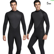 5mm潜水服加厚连体长袖，防晒浮潜冲浪衣冬季泳衣水母衣