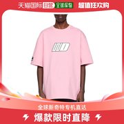 香港直发we11done男士粉色棉质，短袖t恤wdtt122674upk