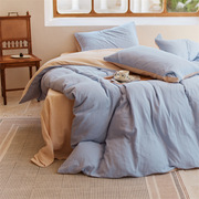 A类轻奢纯色四件套纯棉全棉床笠式床单被套2023高档床上用品4