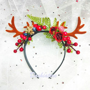 森林系头箍梅花鹿，发箍艺术圣诞照道具少女新娘，发饰鹿角头饰发卡