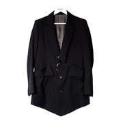 日本设计师品牌sulvam单排扣异形领设计中长西服外套