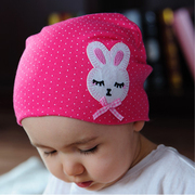 婴儿帽子春秋款3-6-12个月纯色宝宝冬季韩版套头帽1-2岁幼儿童棉