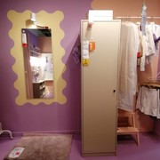国内宜家古希肯衣柜单门卧室收纳整理储物柜子IKEA家具