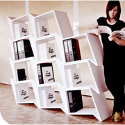 意大利隔板镂空收纳饰物架玻璃钢展示饰品客厅书房多功能组合书架