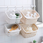 家用可挂式收纳篮浴室挂篮卫生间塑料洗澡篮子收纳筐壁挂置物篮