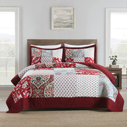 纯棉布料床上用品家纺绗缝被，床盖三件套空调被床单，夏被拼布工艺