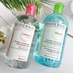 Bioderma/贝德玛 卸妆水高效净妍洁肤液500ml绿水粉水备注