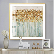 简约美式抽象金色玄关，装饰画北欧客厅卧室床头，过道墙壁画晶瓷挂画