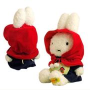 国外小众田园款米菲兔可爱玩偶红斗篷兔子 毛绒公仔玩偶收藏
