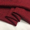 欧美高端厚酒红色立体提花色织针织羊毛呢服装面料连衣裙进口布料