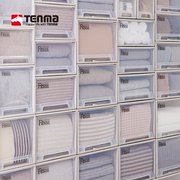 日本tenma天马抽屉式收纳箱衣柜家用储物整理箱透明内衣收纳盒