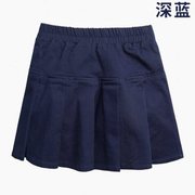 儿童百褶裙女童黑色半身裙小学生卡其色校服裙子中大童演出服短裙