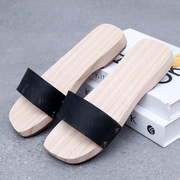 木拖鞋男休闲木屐中国风传统轮胎橡胶中式木鞋广西手工无漆木板鞋