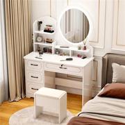 轻奢高端梳妆台卧室现代简约小型收纳柜一体化妆桌镜主卧2022