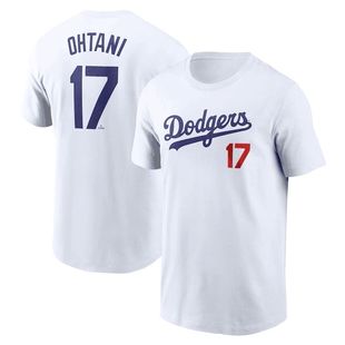 棒球联盟dodgers洛杉矶道奇队17#ohtani大谷翔平短袖，t恤