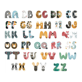 法国vilac 超可爱的字母 儿童房装饰 英文门牌字母认知玩具单个价