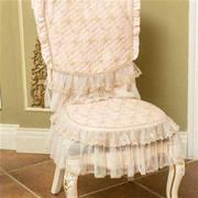达怡玛欧式大款餐椅垫坐垫餐椅套餐布艺椅套餐桌布订做米白椅.c.