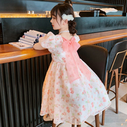 女童夏装连衣裙2023韩版洋气，儿童夏季裙子女孩，中大童公主裙潮