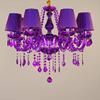 欧式客厅餐厅吊灯创意，紫色卧室水晶灯衣帽间灯具，酒吧过道吊灯