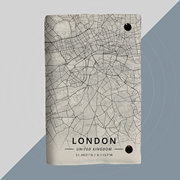 伦敦旅行手帐记录地图颜值笔记本定制活页a5布艺书衣a6文创日记本