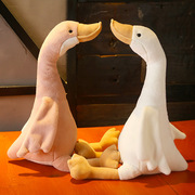 仿真安抚天鹅公仔创意鸭子动物布娃娃网红大白鹅玩偶毛绒玩具礼物