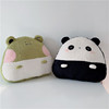 可爱熊猫抱枕被子两用办公室午睡枕头毯子二合一护腰靠垫汽车腰靠