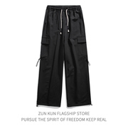 美式工装裤男夏季新款户外运动速干裤hiphop潮牌宽松大码休闲长裤