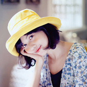 布帽棉麻系列女士渔夫帽可折叠防晒防紫外线可卷边文艺春夏遮阳帽