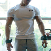 运动健身短袖男t恤白色紧身衣服弹力篮球，上衣肌肉背心训练服夏装