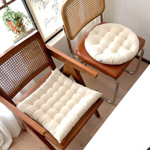 日式坐垫简约沙发垫椅子垫圆形，40*40方形，民宿榻榻米坐垫屁股垫厚
