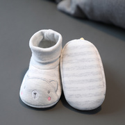 一03一6一12个月婴儿软底，学步鞋春秋款新生儿宝宝棉布鞋袜鞋防掉