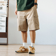 714street杜邦coolmax短裤男夏季薄款日系工装五分裤潮流直筒中裤