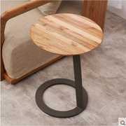 迷你简约现代沙发边几角几北欧方形铁艺边柜美式实木边桌小圆茶几