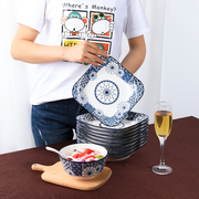 6个装日式盘子创意陶瓷碟子，深盘网红餐具，ins吃饭汤盘套装菜盘家用