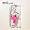benefit戴耳机粉色音乐小熊适用于苹果15手机壳13iphone14promax12套11创意xsmax透明xr硅胶8plus防摔7女