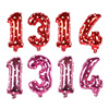 粉色红色“1314”铝膜婚庆婚礼生日派对，套装数字16寸气球