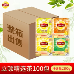 立顿红茶绿茶乌龙100包盒装