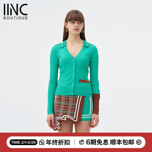IINC PH5 拼色波浪不规则下摆设计高腰短裙半身裙 21秋冬