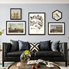 速发美式客厅沙发背景墙创意，装饰画小众复古个性组合挂画轻奢