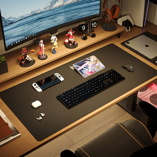 皮革鼠标垫超大号电脑桌，垫老板办公室桌面，垫键盘书桌垫子桌布定制
