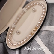 1012mm大珍珠项链套装+赠送礼首饰盒奥地利进口水晶珠定制长度