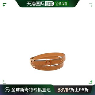 香港直邮hermes爱马仕女士，logo扣饰皮带phbelt37pg