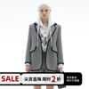 CHENSHOP设计师MASHAMA时尚简约百搭小千鸟格丝绒边西装外套