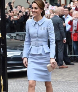 凯特王妃同款套裙春 时尚清新白领通勤OL职业套装 平常也能穿显瘦