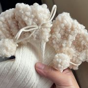 搭配雪地靴羊羔毛中筒袜子秋冬季保暖绒绒可爱小腿袜堆堆袜女